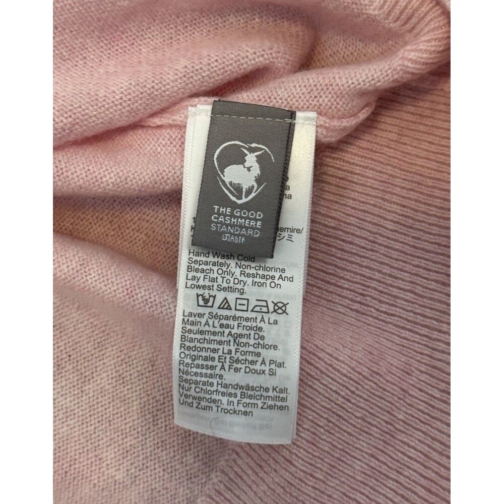 J Crew 100% Cashmere Relaxed Crewneck Sweater Pink Small New Preppy Classic - Picture 4 of 9